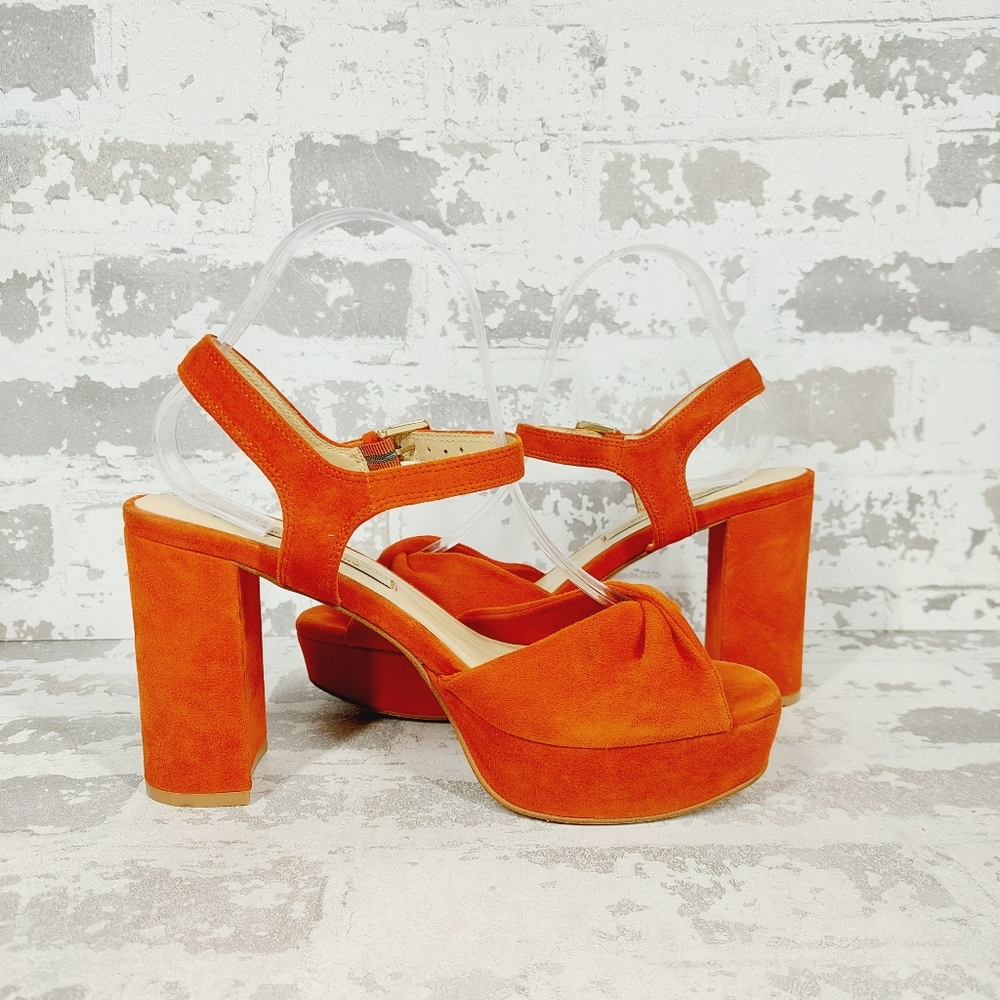 Chinese Laundry Always Platform Ankle Strap Red Heels Sandals W988 - Picture 3 of 13